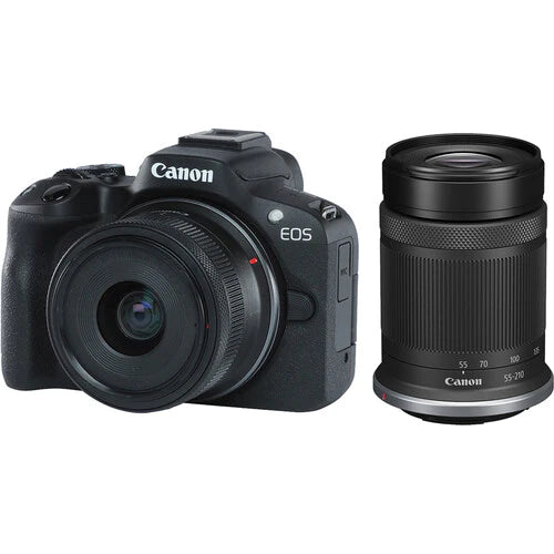 Canon EOS R50 Kit with RF 18-45mm + RF 55-210mm (Black)