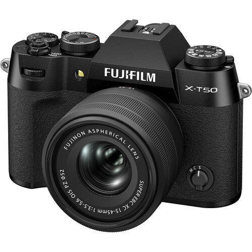 Fujifilm X-T50 Mirrorless Camera with XC 15-45mm F3.5-5.6 Lens (Black)