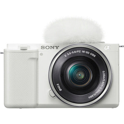 Sony ZV-E10 Mirrorless Camera Body With 16-50mm Lens (ILCZV-E10L) White