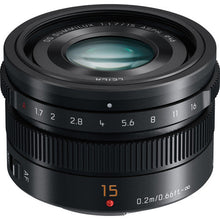 Load image into Gallery viewer, Panasonic LEICA DG SUMMILUX 15mm F1.7 ASPH Lens Black (HX015)